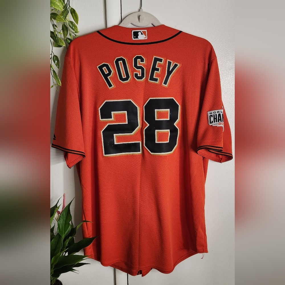 🔥 San Francisco Giants Buster Posey #28 Jersey – Majestic Cool Base ⚾️🧡 - Picture 3 of 10